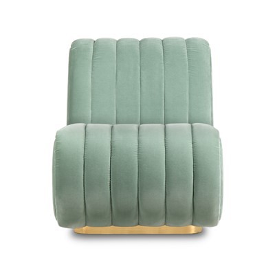 Niaj hnub nimno Green Armchair