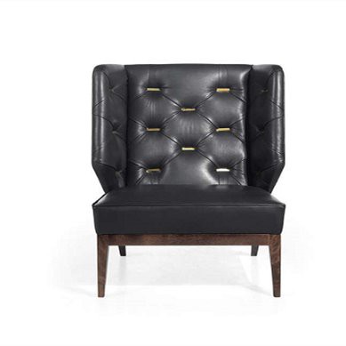 Rivet Revolve Modern Leather Armchair