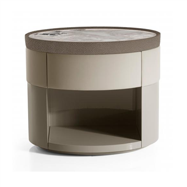 Cream Modern Nightstand